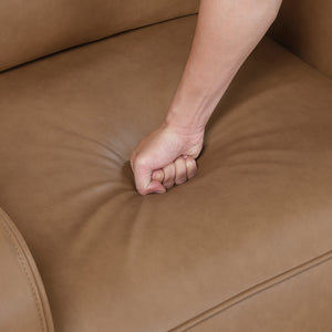 Orlin Faux Leather Power Double Reclining Loveseat with Curved Track Arms