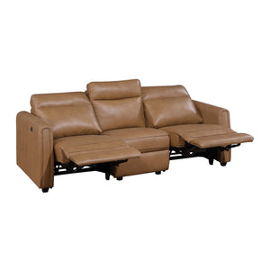 Orlin 2-Piece Faux Leather Living Room Sofa Set with Rounded Track Arms
