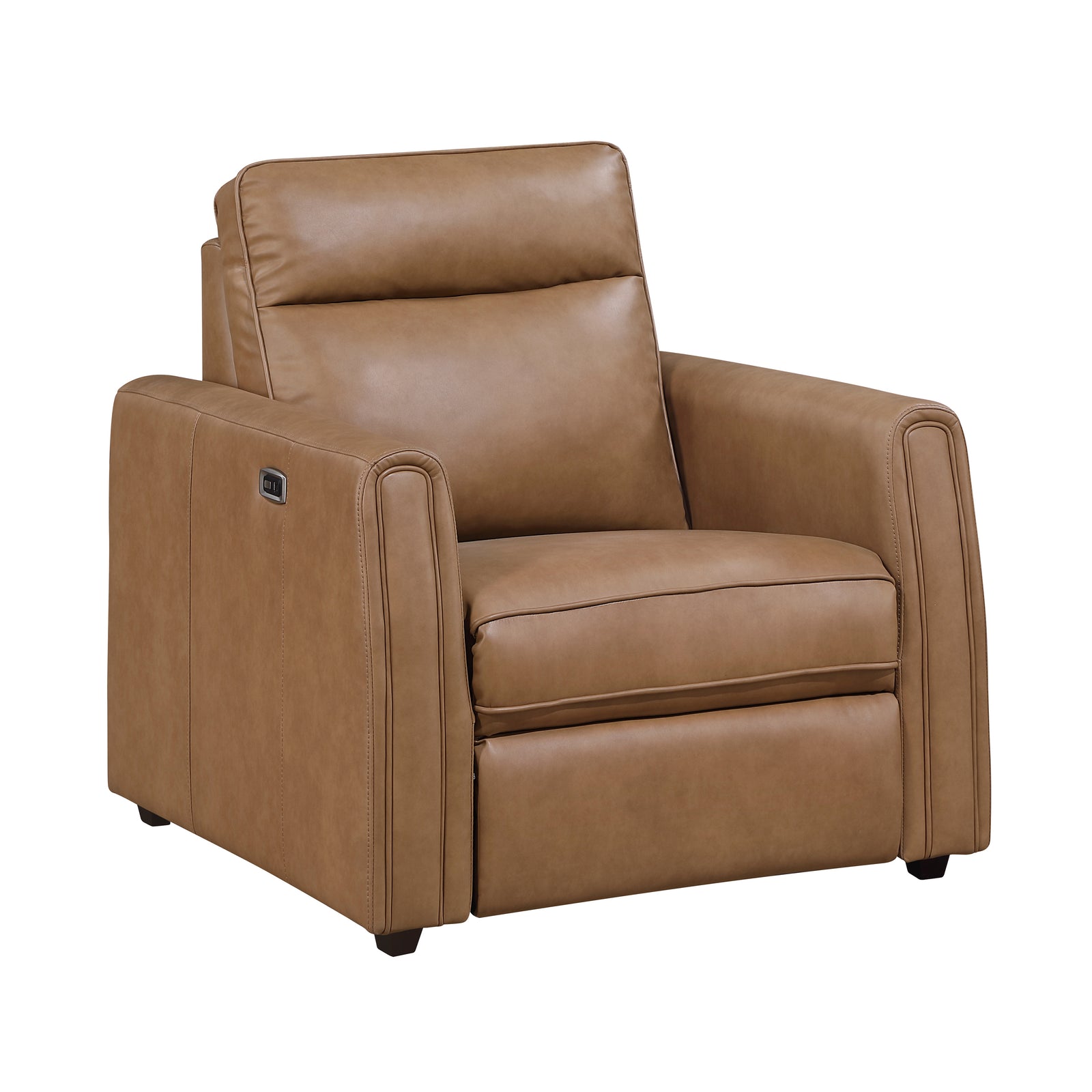 Orlin Faux Leather Power Reclining Chair with Rounded Track Arms