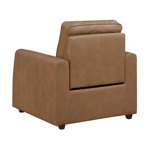 Orlin Faux Leather Power Reclining Chair with Rounded Track Arms
