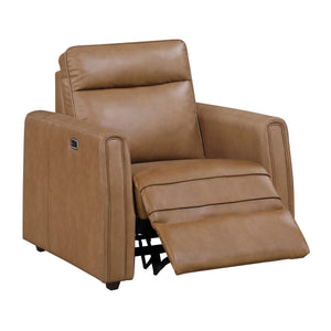 Orlin Faux Leather Power Reclining Chair with Rounded Track Arms