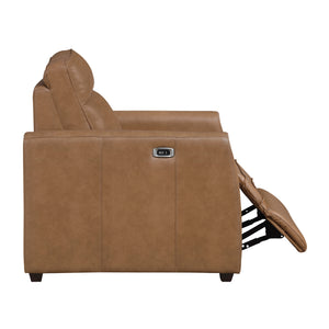 Orlin Faux Leather Power Reclining Chair with Rounded Track Arms