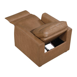 Orlin Faux Leather Power Reclining Chair with Rounded Track Arms