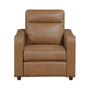Orlin Faux Leather Power Reclining Chair with Curved Track Arms