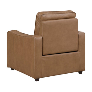 Orlin Faux Leather Power Reclining Chair with Curved Track Arms