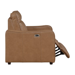 Orlin Faux Leather Power Reclining Chair with Curved Track Arms
