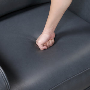 Orlin Faux Leather Power Double Reclining Loveseat with Curved Track Arms