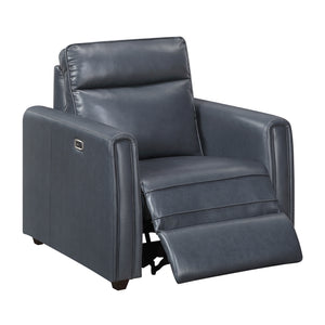 Orlin Faux Leather Power Reclining Chair with Rounded Track Arms