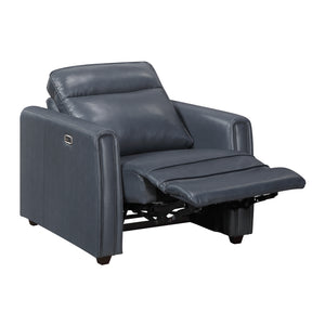 Orlin Faux Leather Power Reclining Chair with Rounded Track Arms