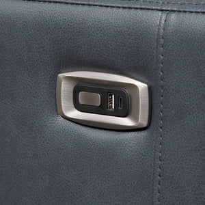 Orlin Faux Leather Power Reclining Chair with Rounded Track Arms