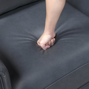 Orlin Faux Leather Power Reclining Chair with Rounded Track Arms