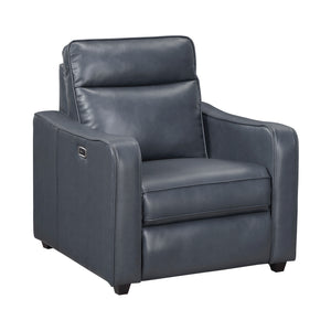 Orlin Faux Leather Power Reclining Chair with Curved Track Arms