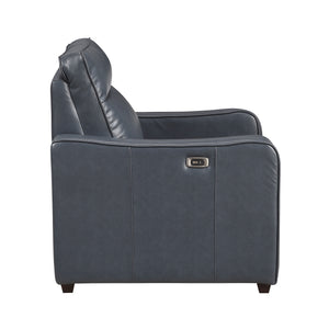 Orlin Faux Leather Power Reclining Chair with Curved Track Arms