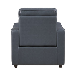 Orlin Faux Leather Power Reclining Chair with Curved Track Arms