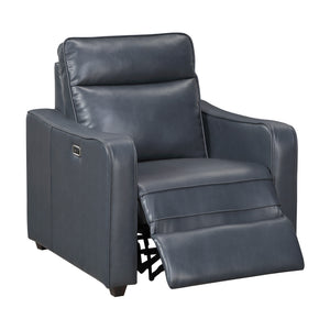 Orlin Faux Leather Power Reclining Chair with Curved Track Arms
