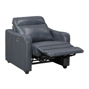 Orlin Faux Leather Power Reclining Chair with Curved Track Arms