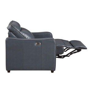 Orlin Faux Leather Power Reclining Chair with Curved Track Arms