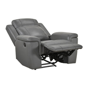 Zaria Leather Match Manual Reclining Chair