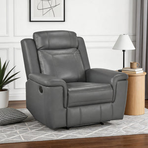 Zaria Leather Match Manual Reclining Chair