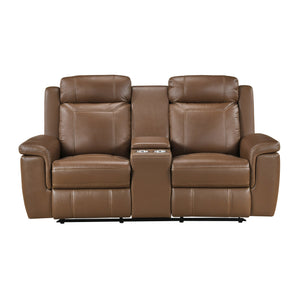 Zaria 2-Piece Leather Match Manual Reclining Sofa Set