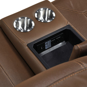 Zaria 2-Piece Leather Match Manual Reclining Sofa Set