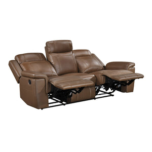 Zaria 2-Piece Leather Match Manual Reclining Sofa Set