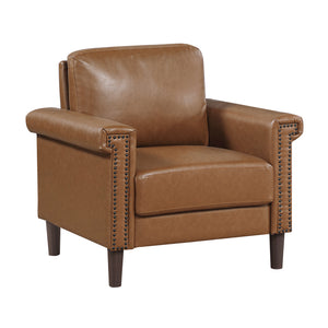 Halston Faux Leather Living Room Chair