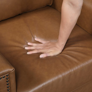 Halston Faux Leather Living Room Chair