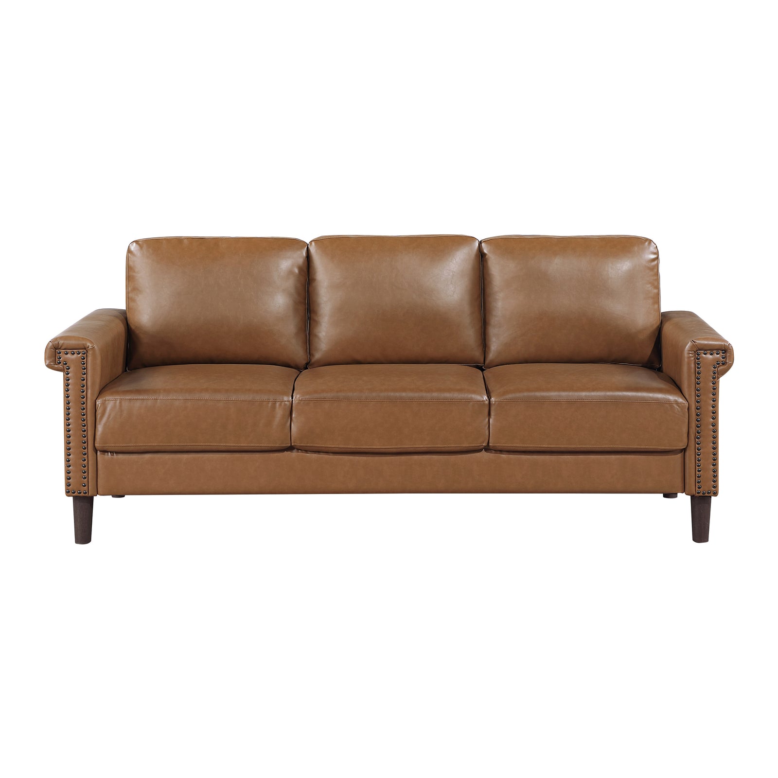 Halston Faux Leather Living Room Sofa