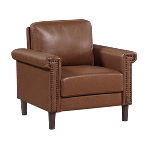 Halston Faux Leather Living Room Chair