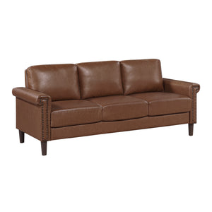 Halston Faux Leather Living Room Sofa