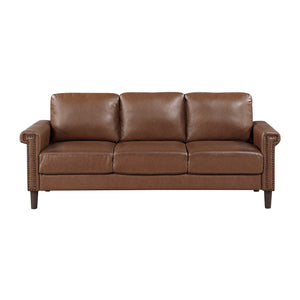Halston Faux Leather Living Room Sofa