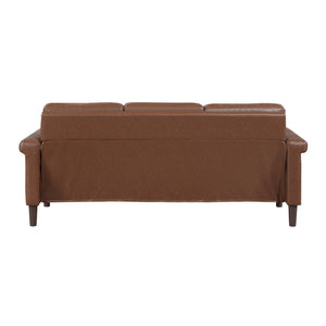 Halston Faux Leather Living Room Sofa