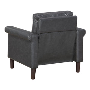 Halston Faux Leather Living Room Chair