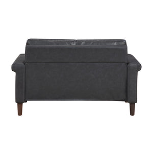 Halston Faux Leather Living Room Loveseat