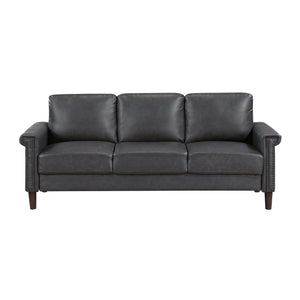 Halston Faux Leather Living Room Sofa