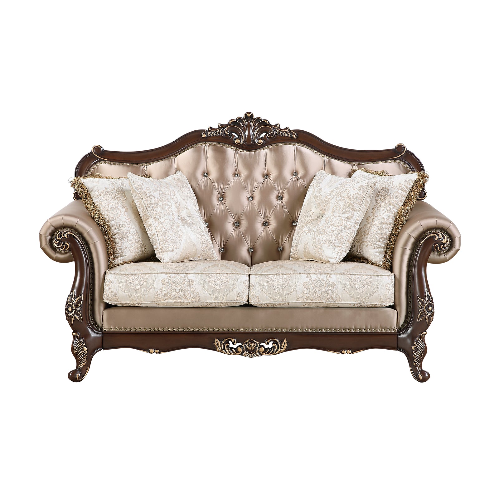 Kall Textured Fabric & Jacquard Living Room Loveseat