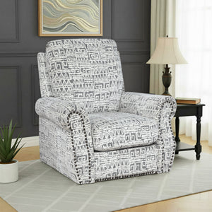 Nook Jacquard Fabric Swivel Chair
