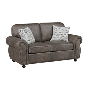 Nook Polished Microfiber Living Room Loveseat