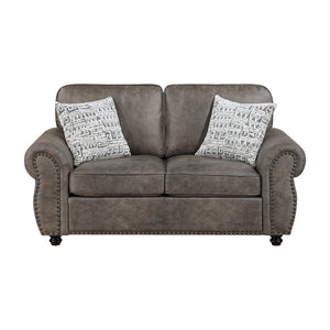 Nook Polished Microfiber Living Room Loveseat