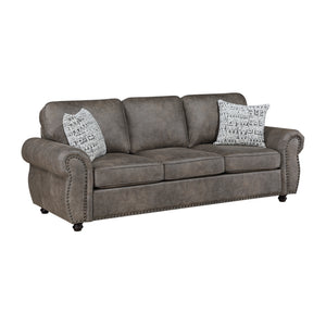 Nook Polished Microfiber Living Room Sofa