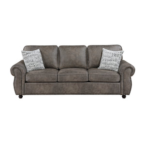 Nook Polished Microfiber Living Room Sofa