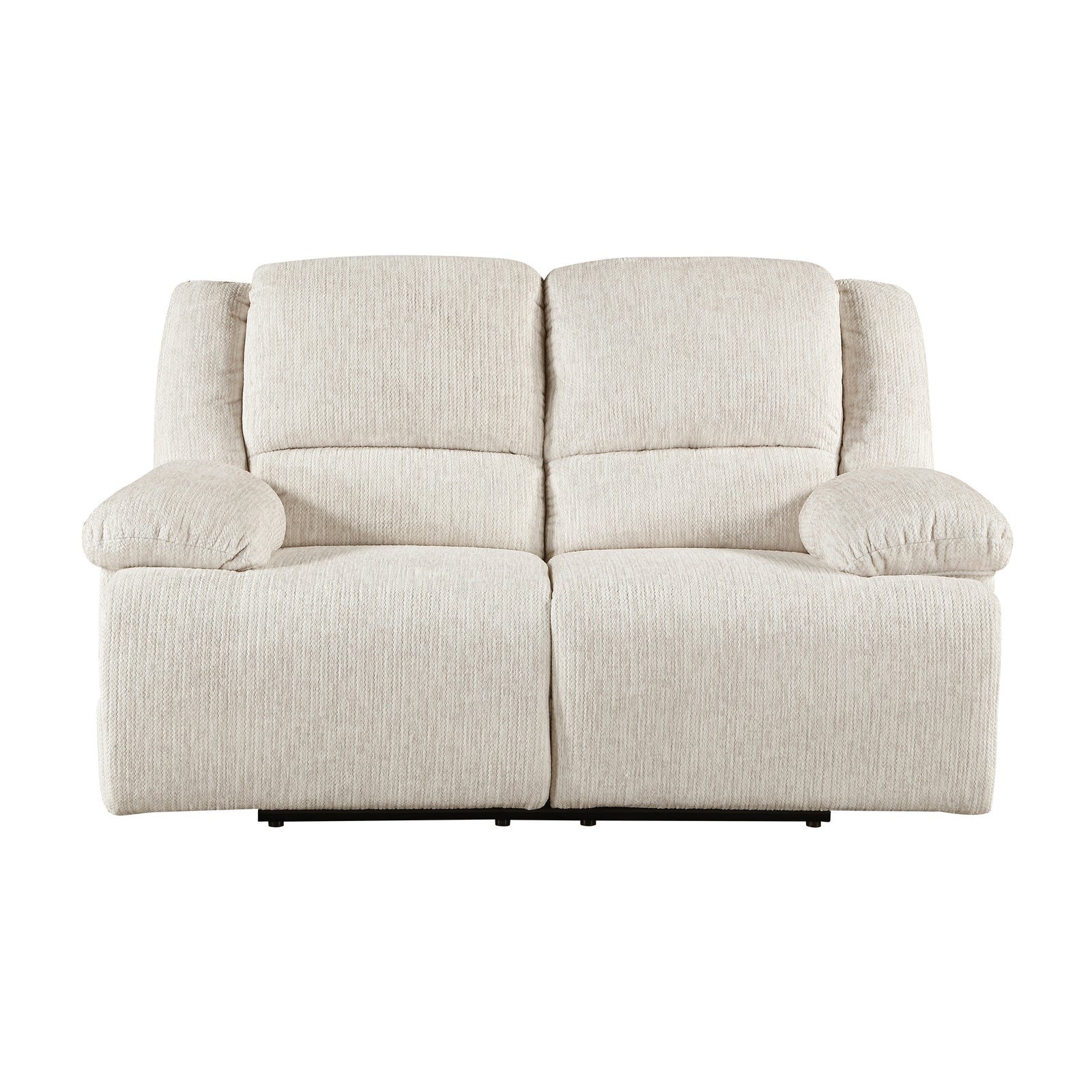 Vanta Textured Microfiber Power Double Reclining Loveseat
