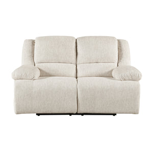 Vanta Textured Microfiber Power Double Reclining Loveseat