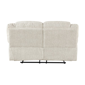 Vanta Textured Microfiber Power Double Reclining Loveseat
