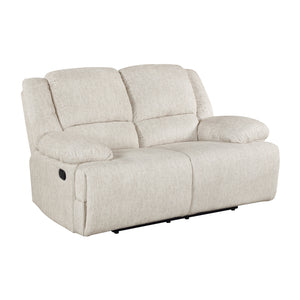 Vanta Textured Microfiber Manual Double Reclining Loveseat