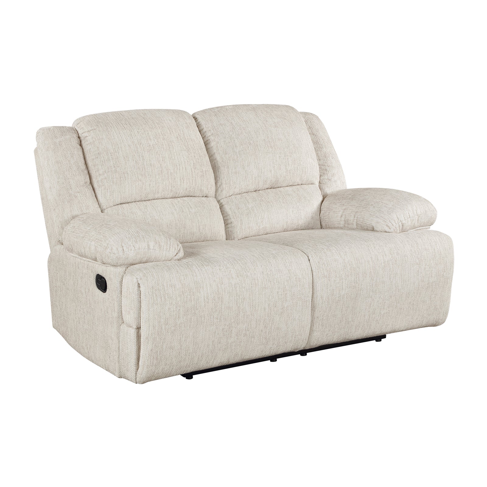 Vanta 2-Piece Textured Microfiber Manual Double Reclining Sofa Set