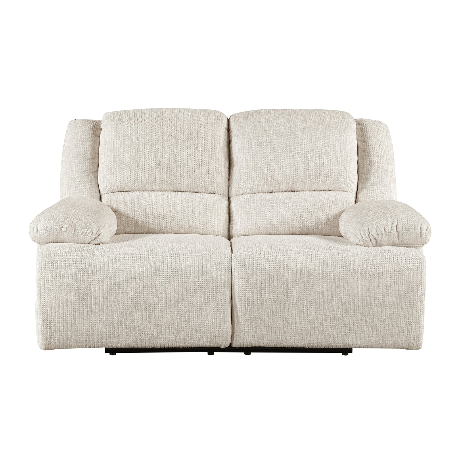 Vanta Textured Microfiber Manual Double Reclining Loveseat