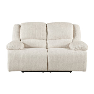 Vanta Textured Microfiber Manual Double Reclining Loveseat