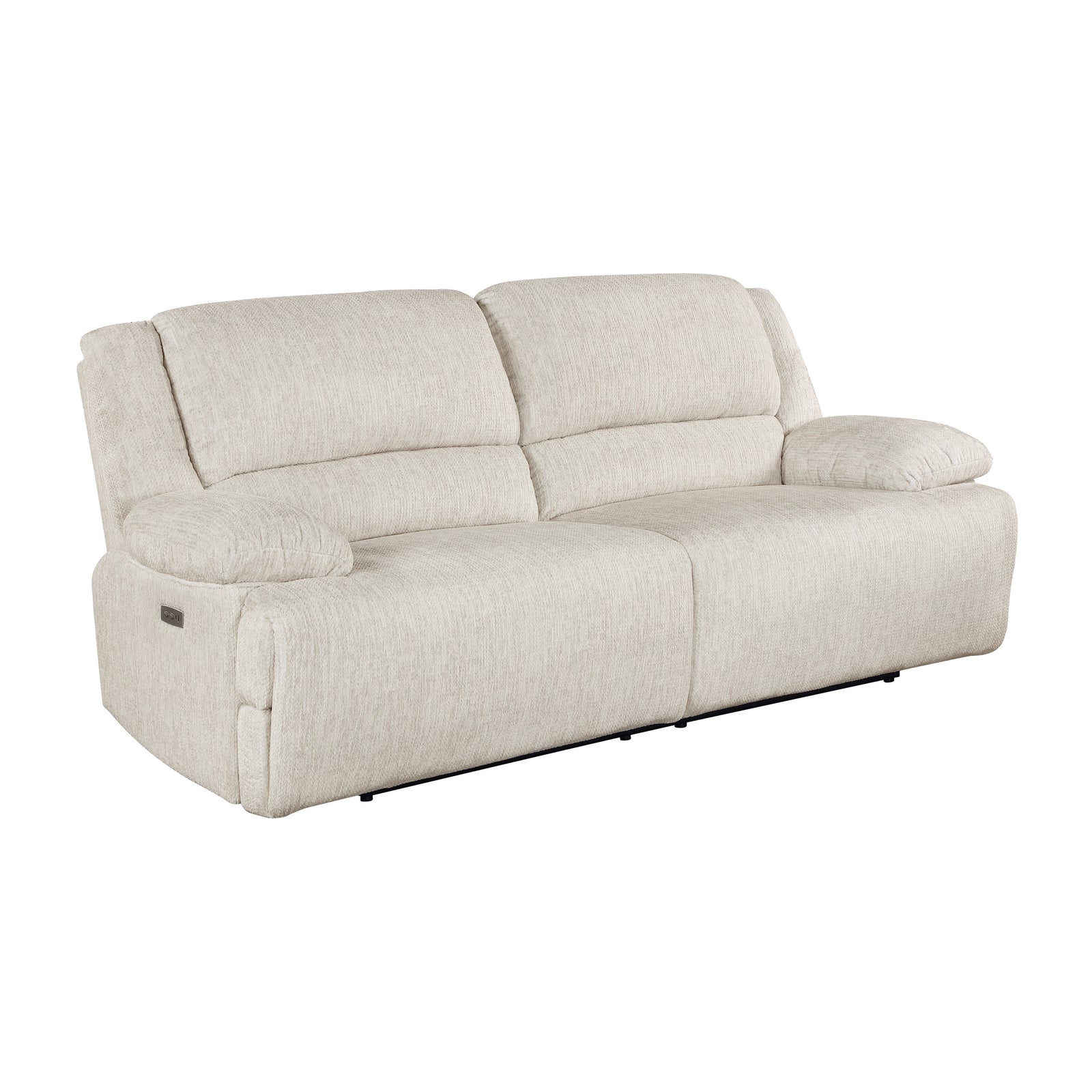 Vanta Textured Microfiber Power Double Reclining Sofa